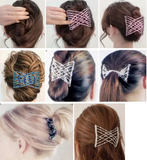 Stretchy Hair Pins Magic Elastic Combs Beaded Clips For Bride for Women Ladies Girls & DIY Hair Styling Accessories