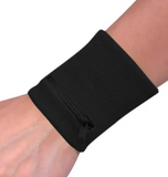 8x8cm Unisex Breathable Wallet Cotton Wristband or Ankle Sweatband For Sports With Zipper