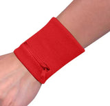 8x8cm Unisex Breathable Wallet Cotton Wristband or Ankle Sweatband For Sports With Zipper