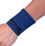 8x8cm Unisex Breathable Wallet Cotton Wristband or Ankle Sweatband For Sports With Zipper